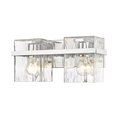 Z-Lite Bennington 2 Light Vanity, Chrome & Clear 1938-2V-CH